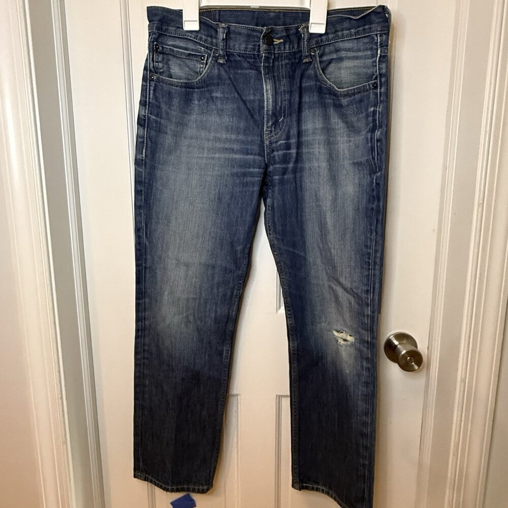 Levi’s 511 Men’s Slim Fit Jeans W34 L29 Distressed Blue Denim 100% Cotton